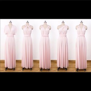 Maxi infinity convertible dress - blush